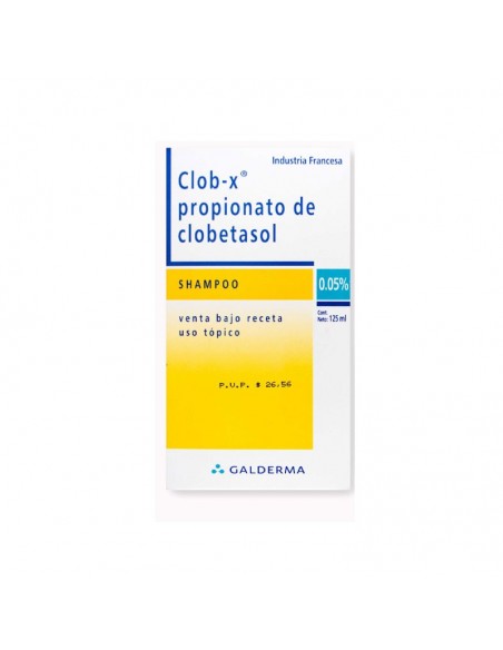 Terapia Seminario mensual Clob-X Shampoo (Propionato de Clobetasol 0.05%) X 125ML Galderma
