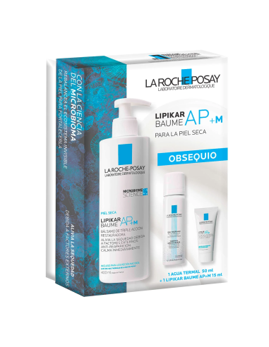 Kit Lipikar Baume AP+M x400ml + Agua Termal x50ml + Lipikar Baume AP+M x15ml