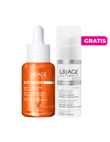 Kit Uriage Dépiderm Sérum Booster x30ml + Gratis Dépiderm SPF50+ Emulsión x30ml