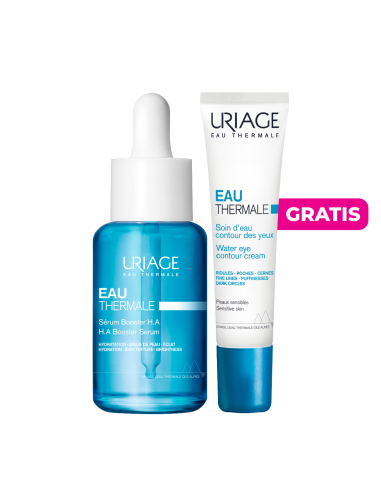 Kit Uriage Eau Thermale Sérum Booster H.A x30ml + Gratis Eau Thermale Contorno de Ojos x15ml