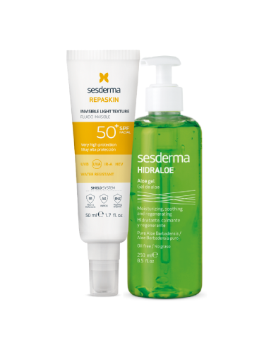 Kit Repaskin Fluido Invisible SPF50+ x50ml + Gratis Hidraloe Gel de Aloe x250ml