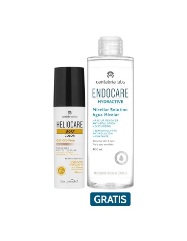 Kit Heliocare 360° Gel Oil-Free Beige x50ml Gratis Endocare Hydractive Agua Micelar x400ml