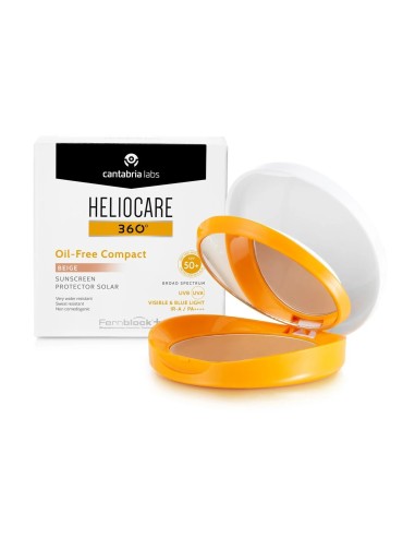 Heliocare 360° Oil Free Polvos Compactos FPS50+ Color Beige x10g