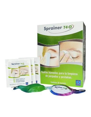 Sprainer T-40 Toallitas Húmedas Limpieza (Parpados y Pestañas) X 30 Sachets