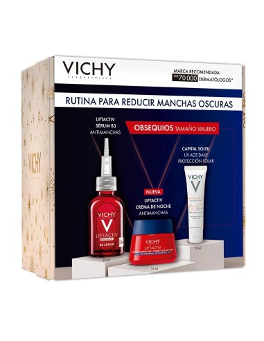 Kit Vichy Liftactiv Sérum B3 x30ml + Liftactiv Crema de Noche x15ml + Capital Soleil SPF50+ x15ml Rutina Antimanchas