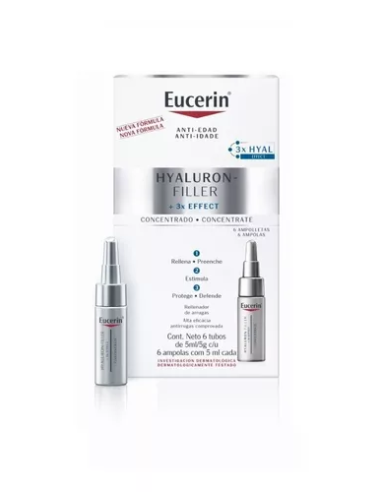 Eucerin Hyaluron Filler + 3x Effect Concentrado x6 Ampollas 5ml c/u