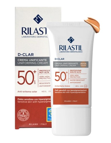 Rilastil D-Clar Crema Uniformante FPS50+ Tono Medio x40ml