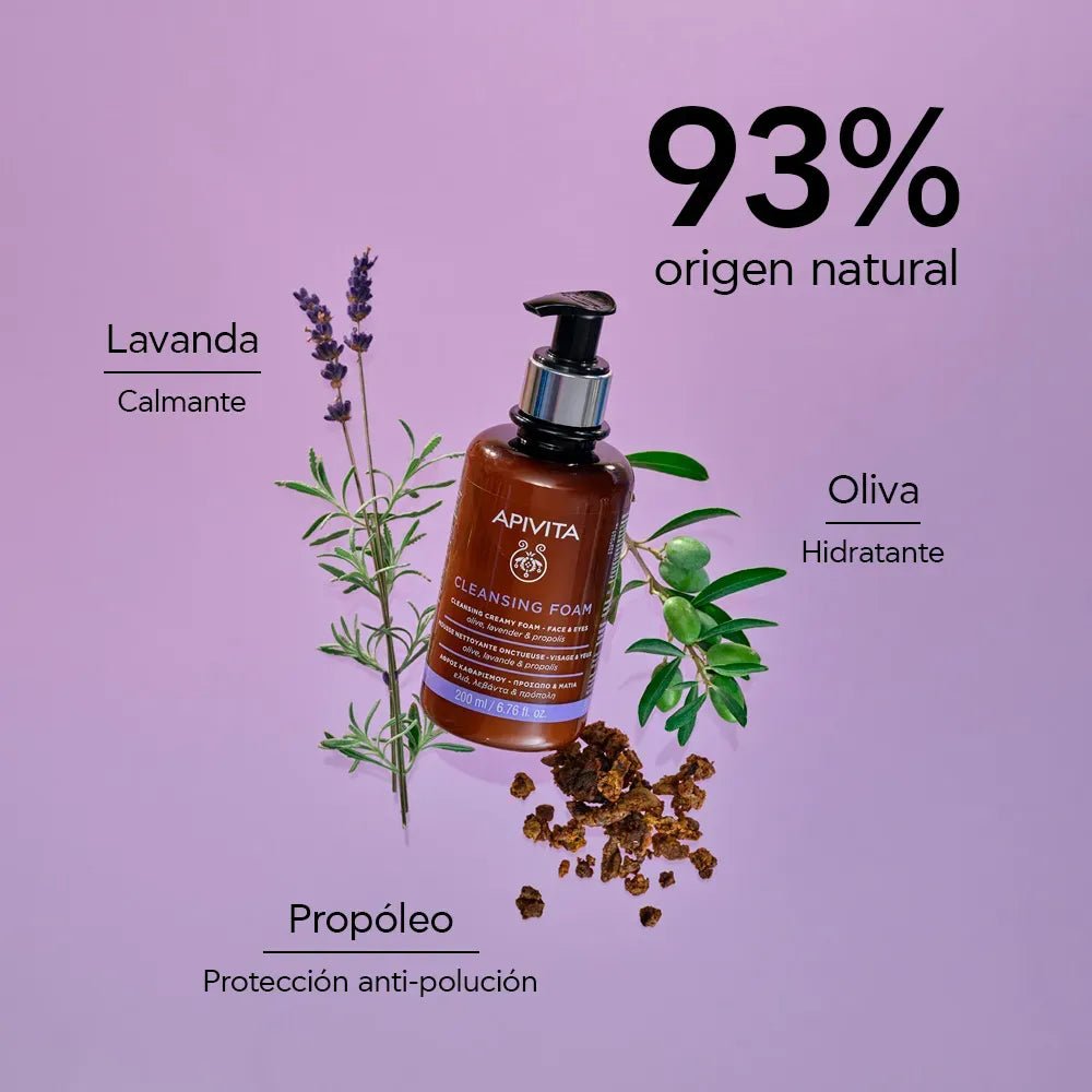 Apivita Espuma Limpiadora de Rostro y Ojos x200ml - TIENDA PIEL