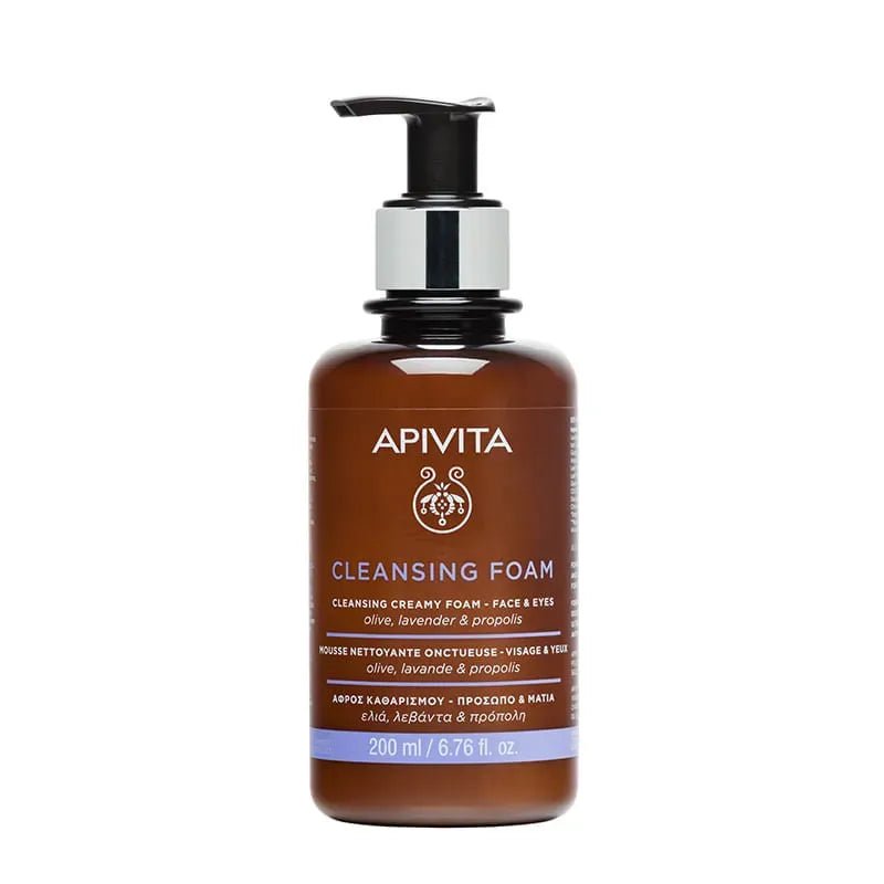 Apivita Espuma Limpiadora de Rostro y Ojos x200ml - TIENDA PIEL