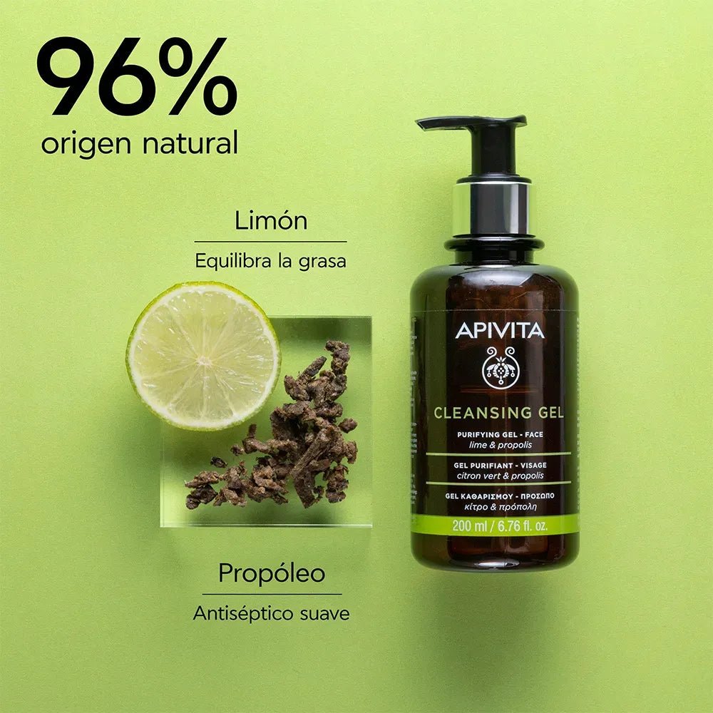 Apivita Gel Limpiador Facial Piel Grasa x200ml - TIENDA PIEL