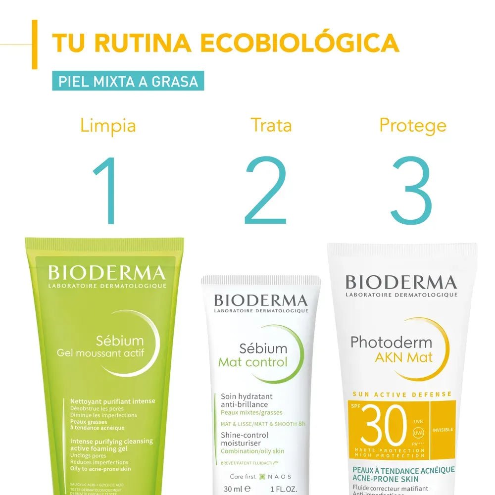 Bioderma Fotoprotector Photoderm AKN Fluido Anti - Imperfecciones Matificante SPF30+ x40ml - TIENDA PIEL