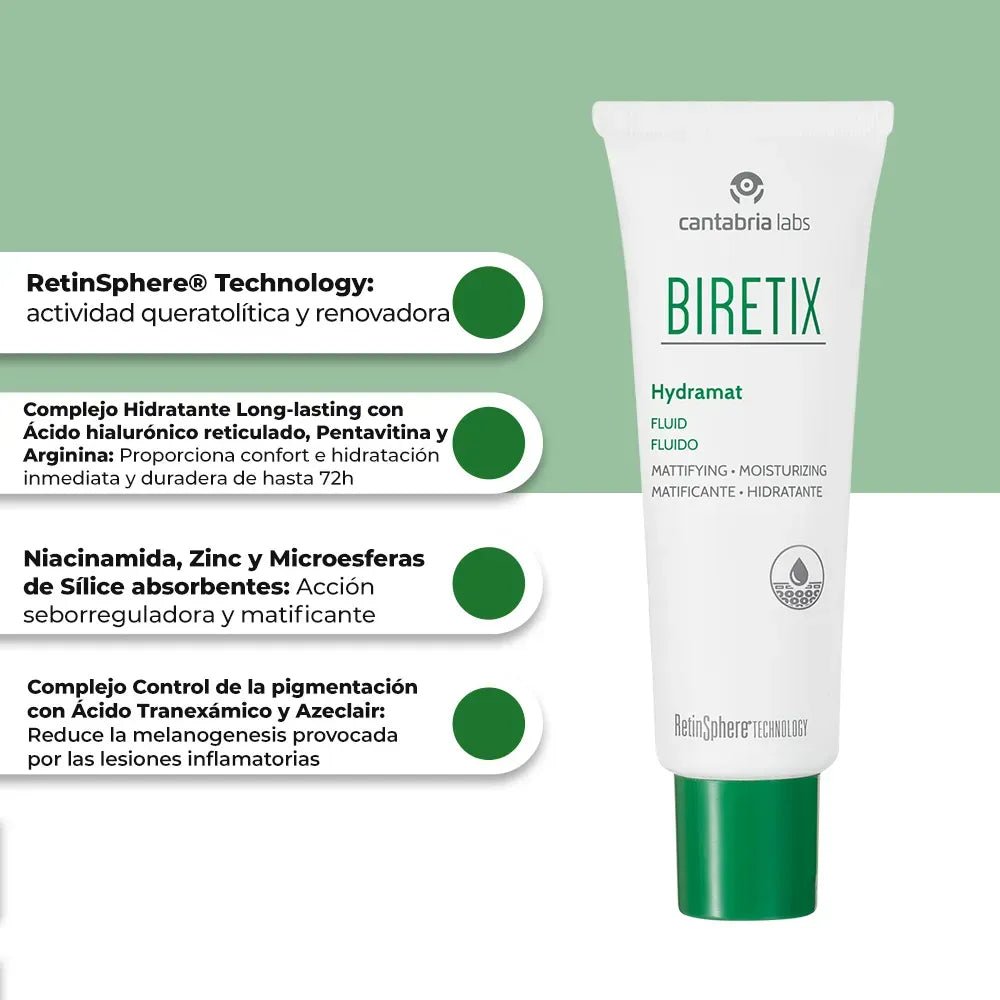 Biretix Hydramat Fluido Hidratante x50ml - TIENDA PIEL