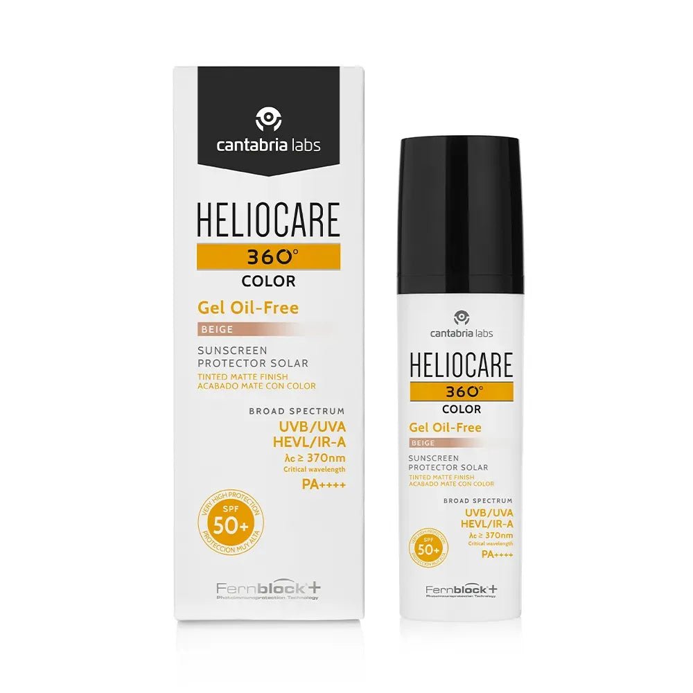 Heliocare 360° Fotoprotector Gel Oil Free Color Beige SPF50+ x50ml - TIENDA PIEL