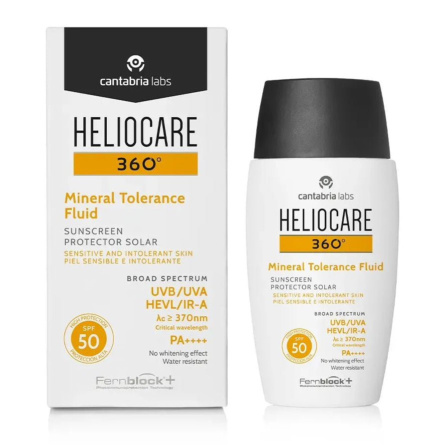 Heliocare 360° Fotoprotector Mineral Tolerance Fluido SPF50+ x50ml - TIENDA PIEL