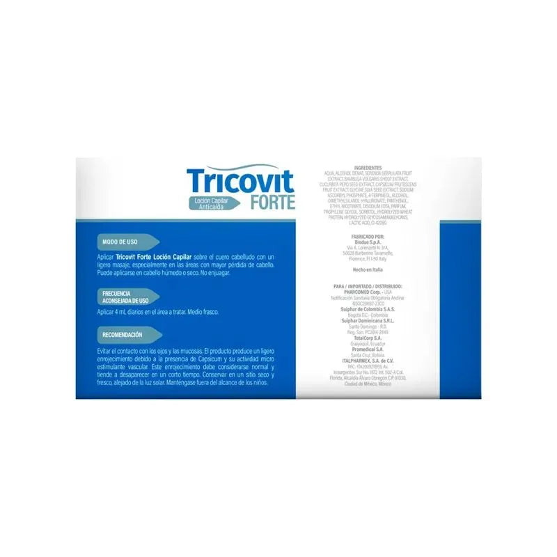 Suiphar Tricovit Forte Loción Capilar Anticaída X 10 Frascos