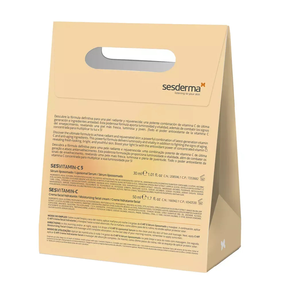 Kit Sesvitamin C 5 Sérum 30 ml + Sesvitamin Crema Hidratante 50 ml  Sesderma