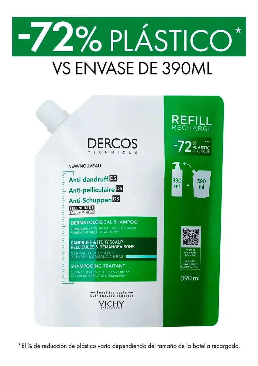 Vichy Dercos Shampoo Anticaspa DS Refill x390ml