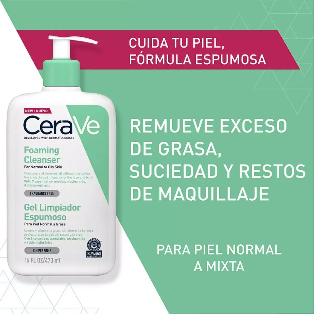 CeraVe Gel Limpiador Espumoso x473ml