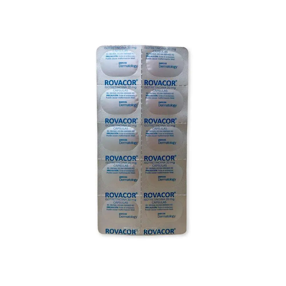 Percos Rovacor 20mg X 30 Capsulas (Isotretinoína)