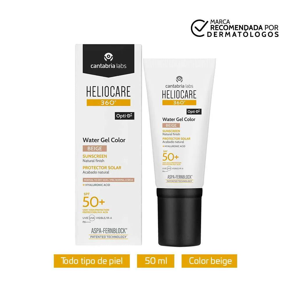 Heliocare 360° Water Gel SPF50+ Color Beige x50ml