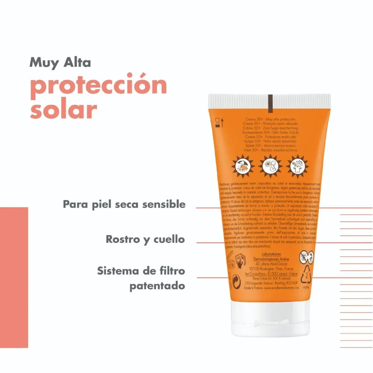 Avene Fotoprotector en Crema SPF50+ x50ml