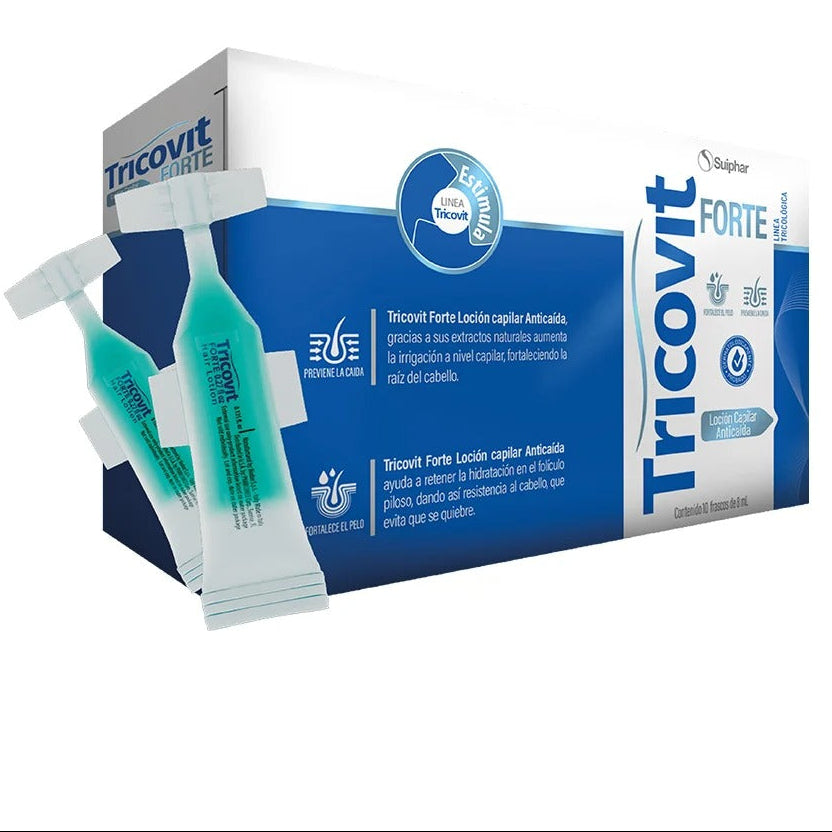 Suiphar Tricovit Forte Loción Capilar Anticaída X 10 Frascos