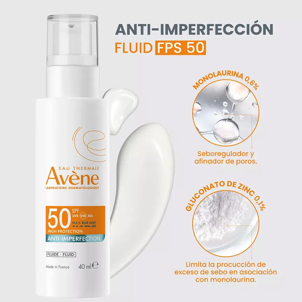 Avene Fotoprotector Anti-Imperfecciones SPF50 X 40ML