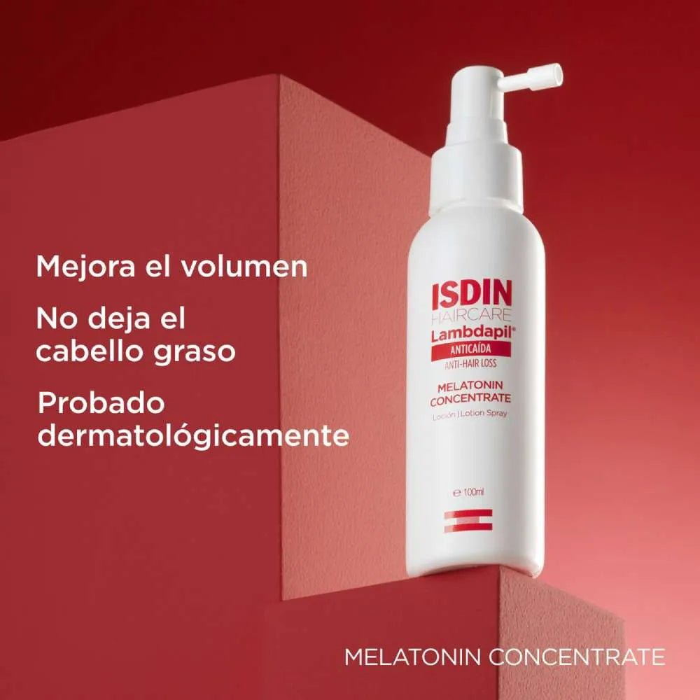 Isdin Lambdapil Loción Anticaída Melatonin Concentrate x 100ml - Tienda Piel