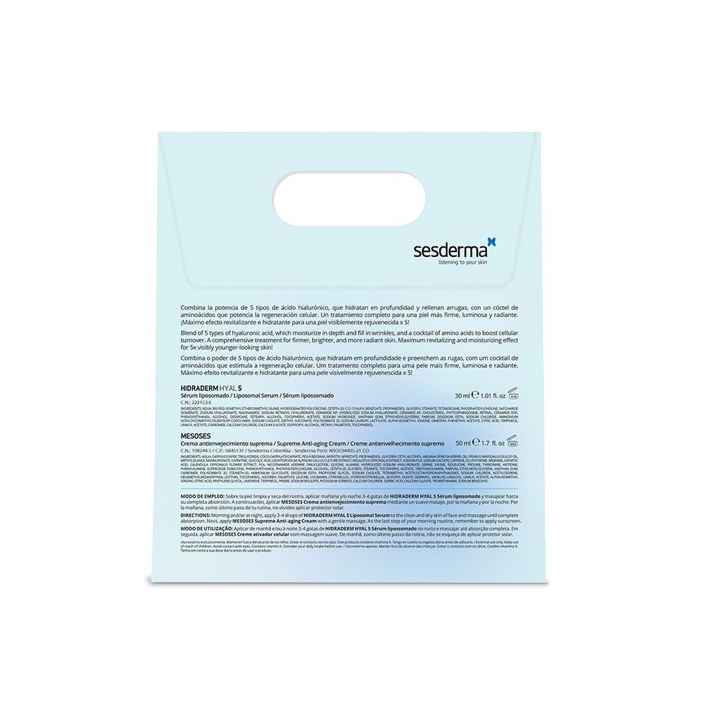Kit Revitalizante: Hidraderm Hyal 5 Serum + Gratis Mesoses Crema - Sesderma - Tienda Piel