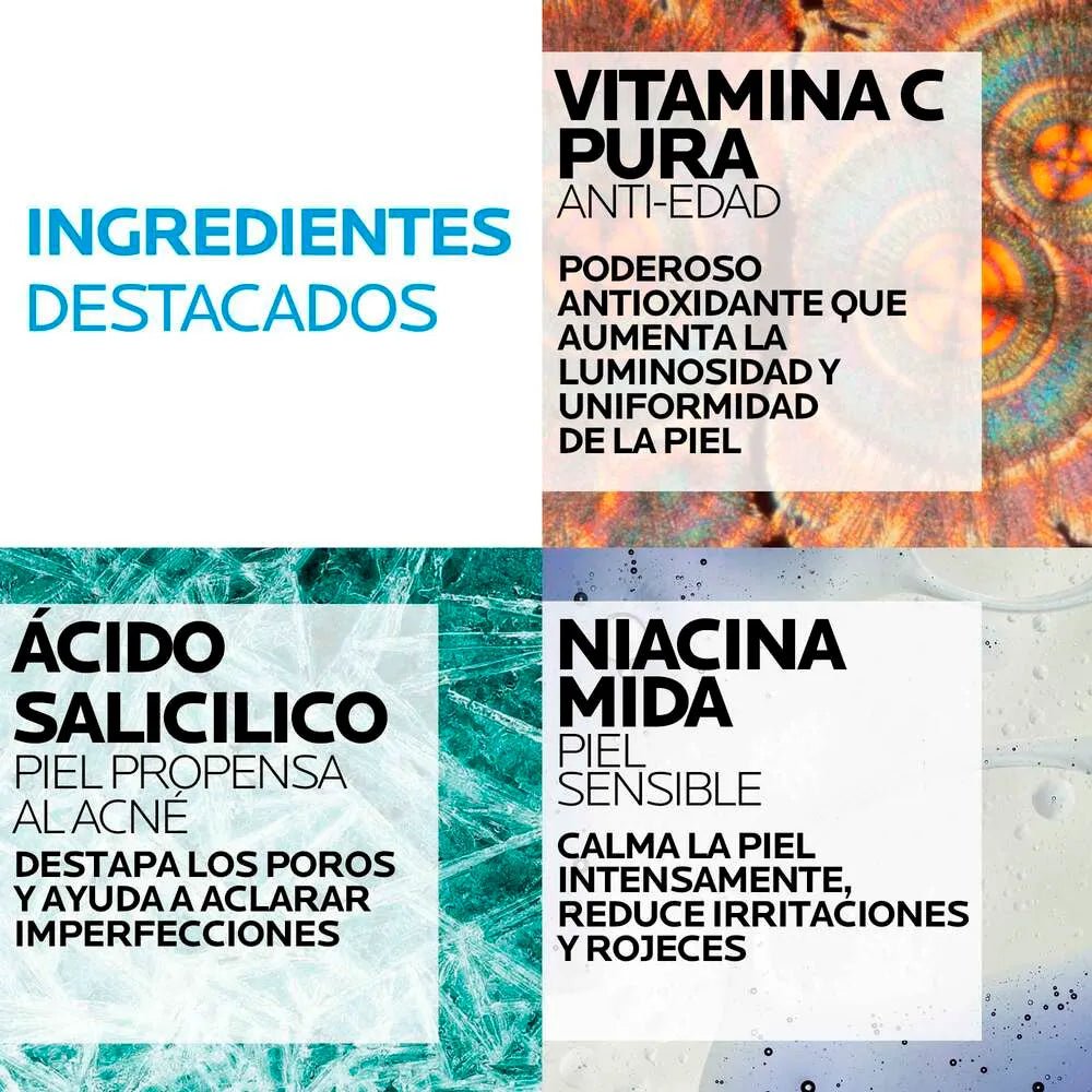 La Roche - Posay Pure Vitamina C10 Serum Antioxidante X 30ML - TIENDA PIEL