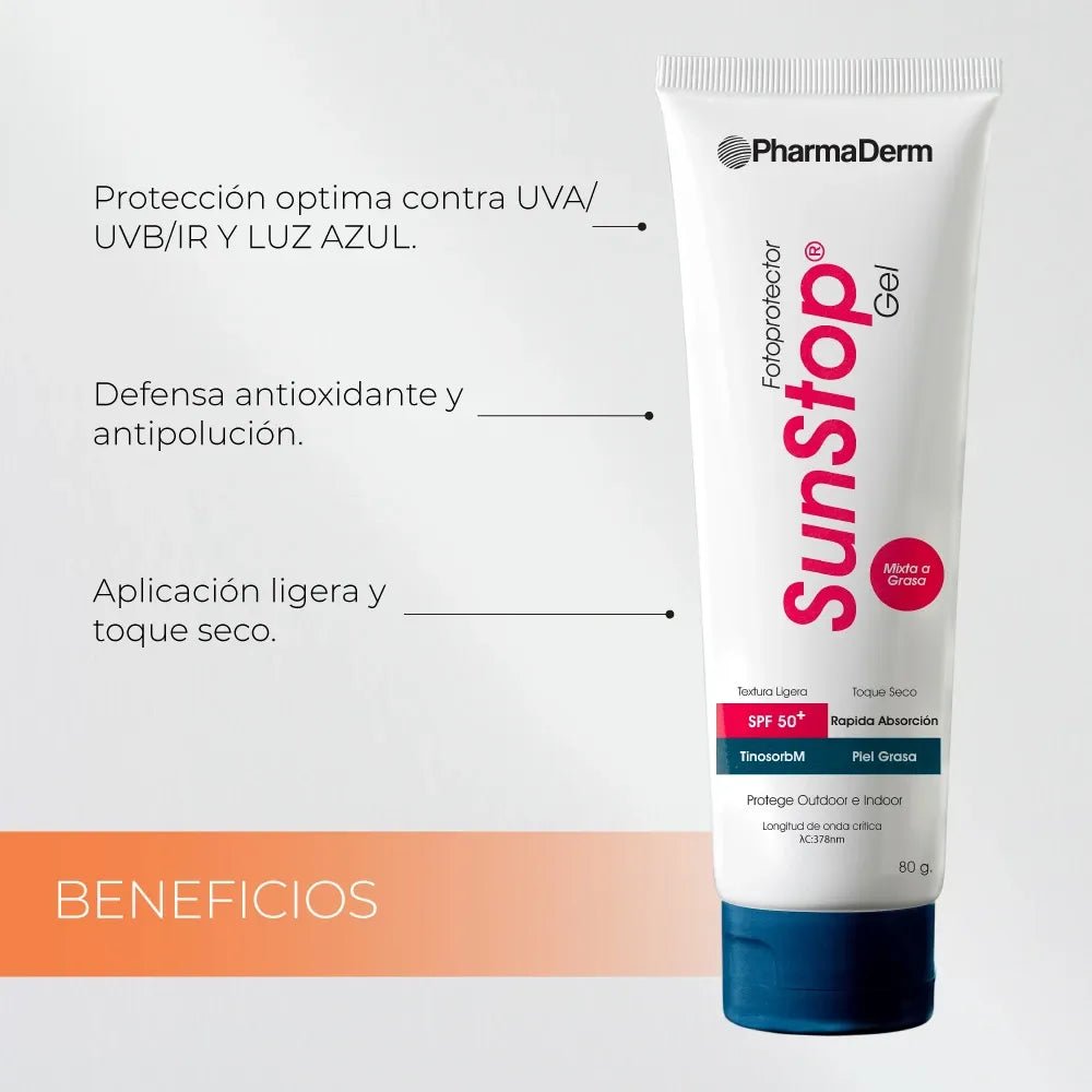 Pharmaderm SunStop Gel SPF50 x80g - TIENDA PIEL