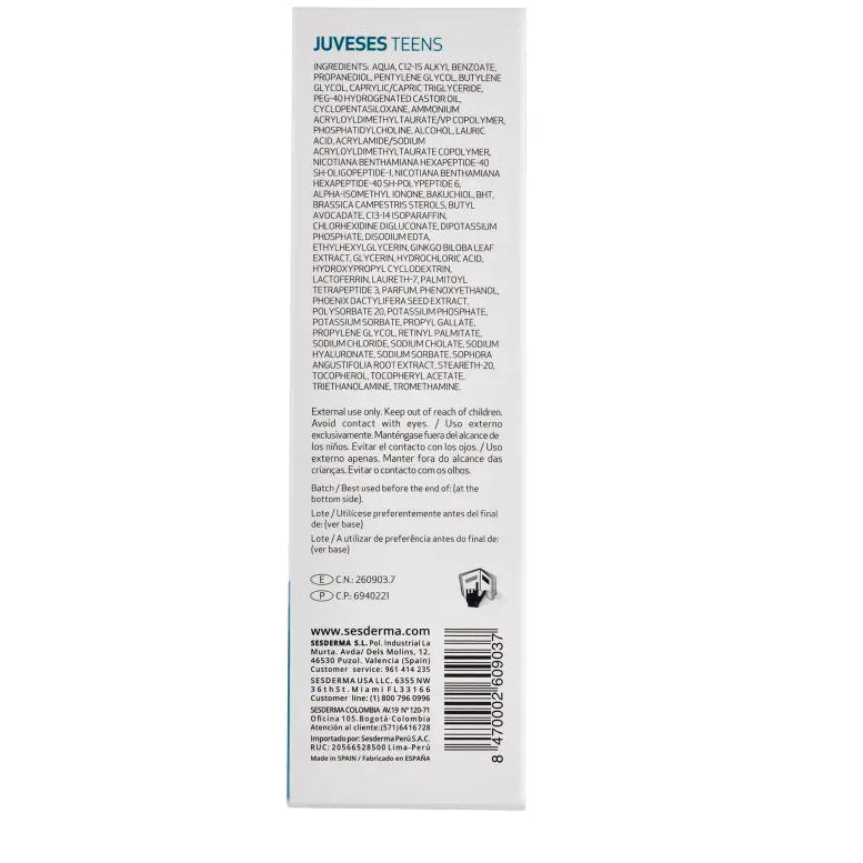 Sesderma Juveses Teens Regulador Sebáceo x50ml - TIENDA PIEL